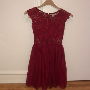Charlotte Russe Red Tulle Dress